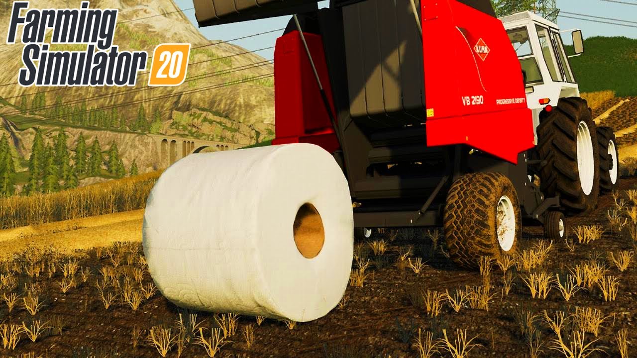 FS 20 KUHN BALER LINK | TOILET PAPER SKIN BALE | FARMING SIMULATOR 20 | #fs20 #fs20mods #baler