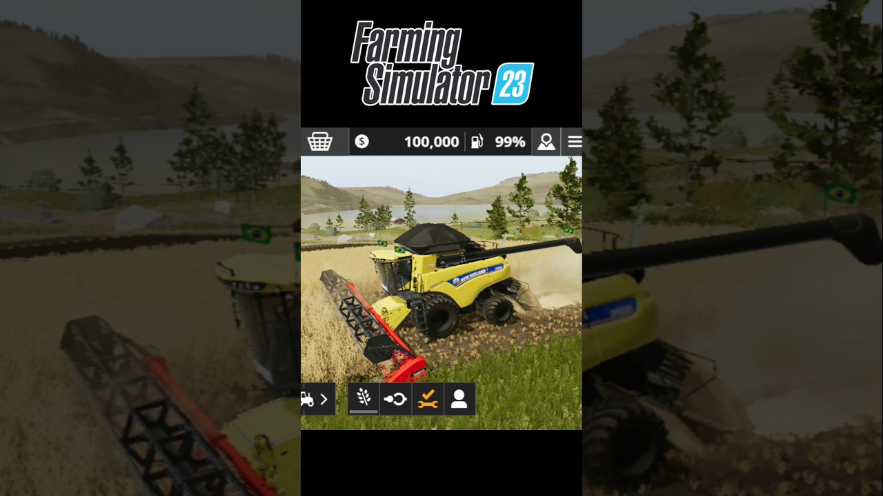Fs20 mods - RANDON Randon Bitrem , New Holland harvester #shorts #farming