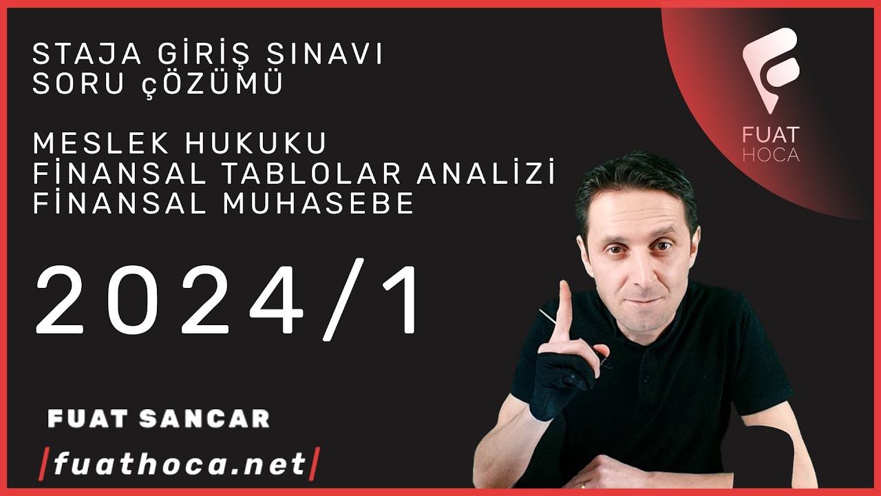 fuathoca.net | SGS 2024-1 Sınav Soru Çözümü I Fuat Hoca | CANLI