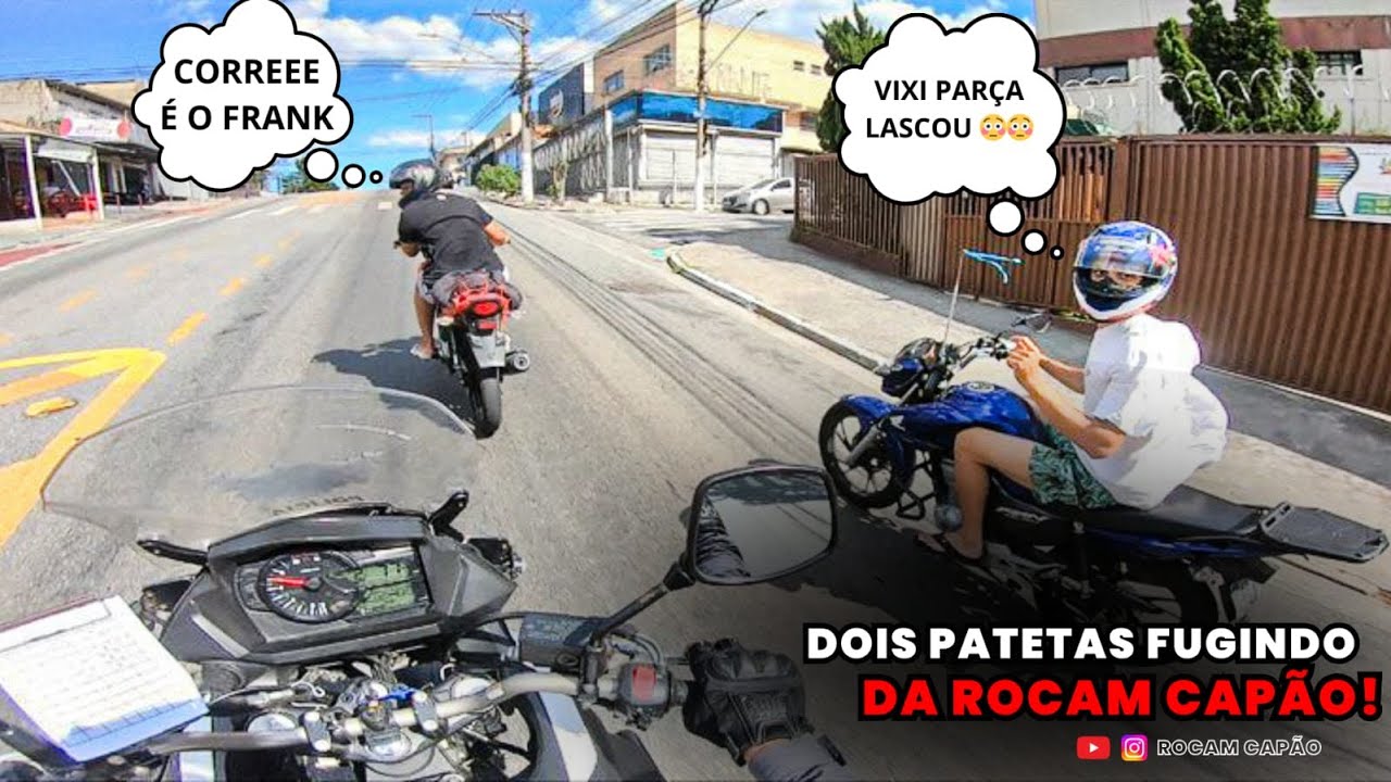Fuga atrás de duas motos pela ROCAM 🔥
