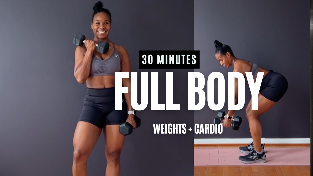 Full Body Hybrid Workout- Cardio and Weights- HIIT Day #1