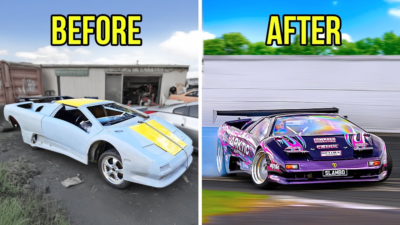 FULL BUILD - BUILDING A FAKE LAMBORGHINI DRIFT CAR