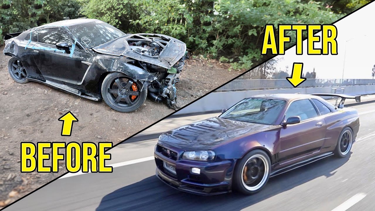 FULL BUILD | Rebuilding (And Body Swapping) Crashed 2019 R35 GTR To Widebody Nissan R34 GTR