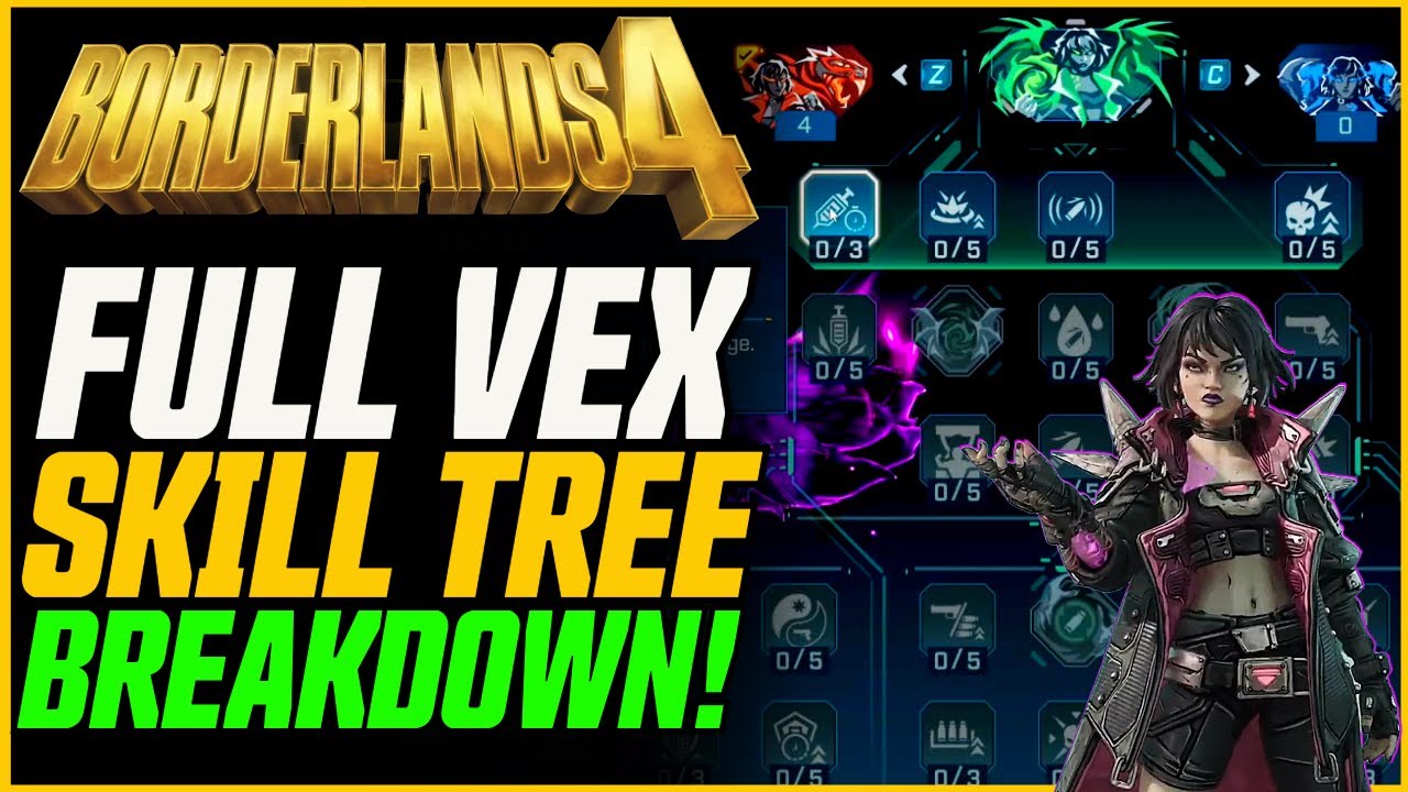 FULL VEX SKILL TREES BREAKDOWN! // Borderlands 4 Vex the Siren Deep Dive