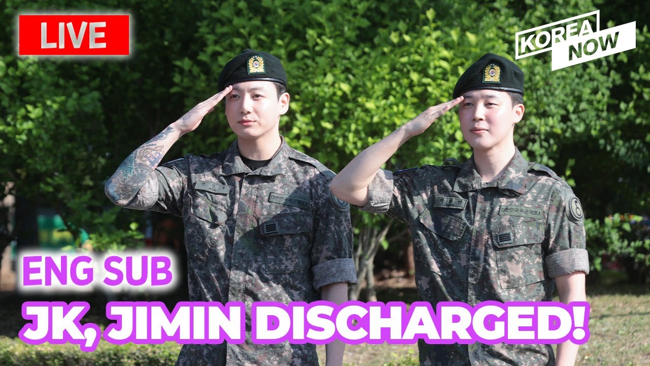 [FULL/REAL-TIME ENG SUB] BTS Jungkook and Jimin discharged from the army
