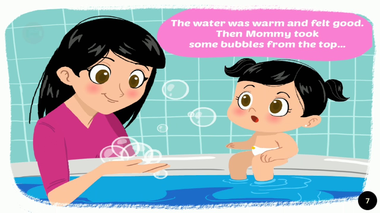 Fun Baby Care Bath Time - Kids Learn about Bathing - Cartoon Story Game