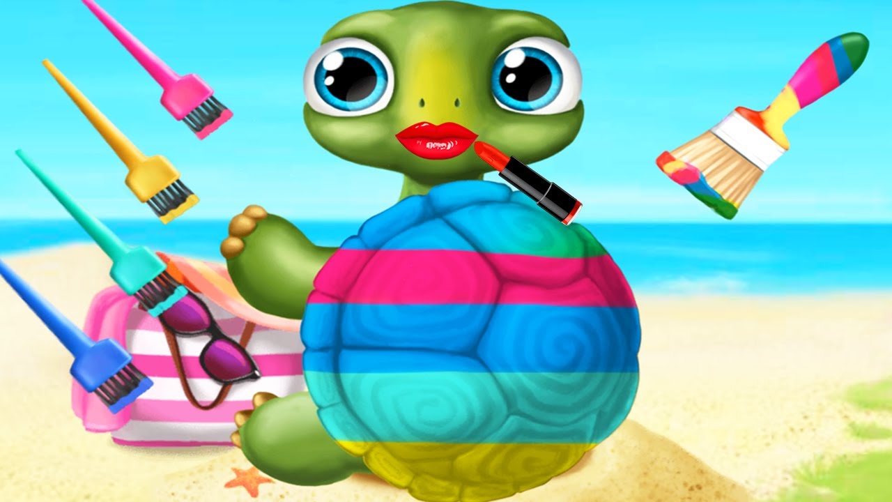 Fun New Born Baby Animal Care - Kids Learn Colors Makeup Games - Play Baby Animal Hair Salon 3