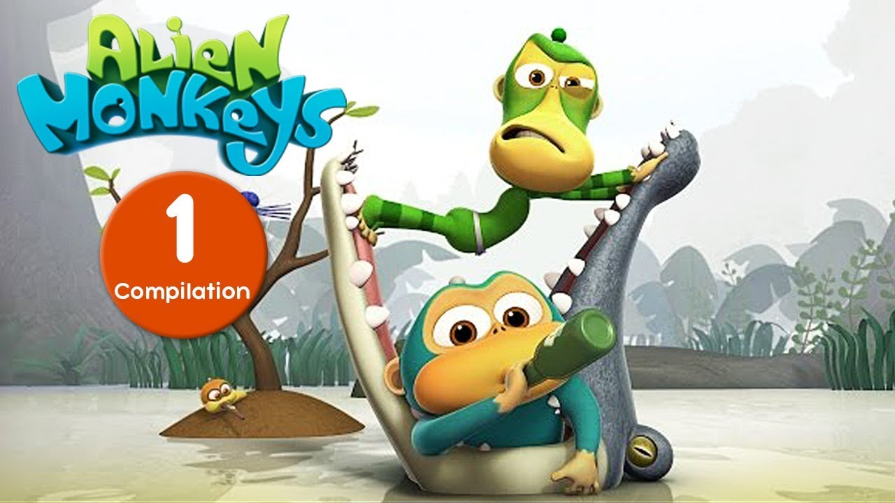 Funny Animated Cartoon - Alien Monkeys - Episodes 1-10 - Cartoons For Children