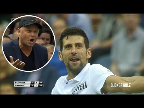 FUNNY!!! Vajda teaches Djokovic how to hit a smash - Prague 2018 (HD)