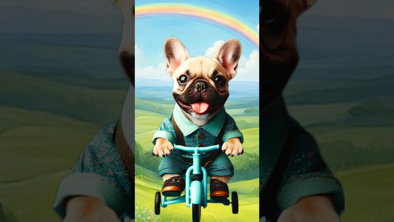 funny..dog riding a bike #funny #cute #dog