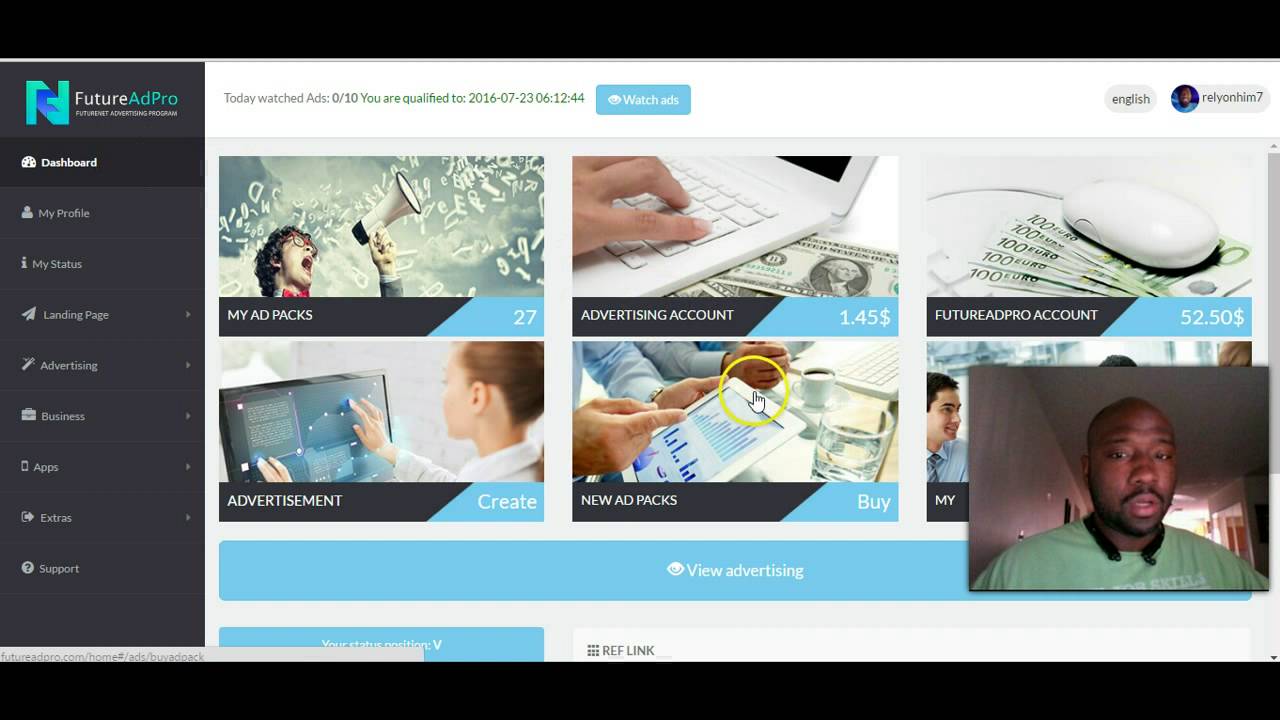 FutureAdPro Review- How to Buy Ad Packs in FutureAdpro-FutureNet Step by Step Instructions