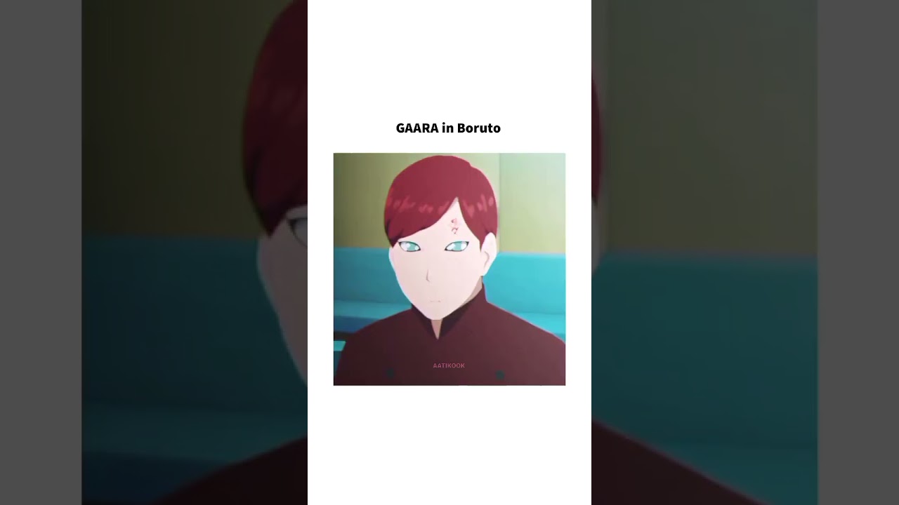 Gaara in BORUTO & NARUTO #aatikook #boruto #naruto #gaara #anime