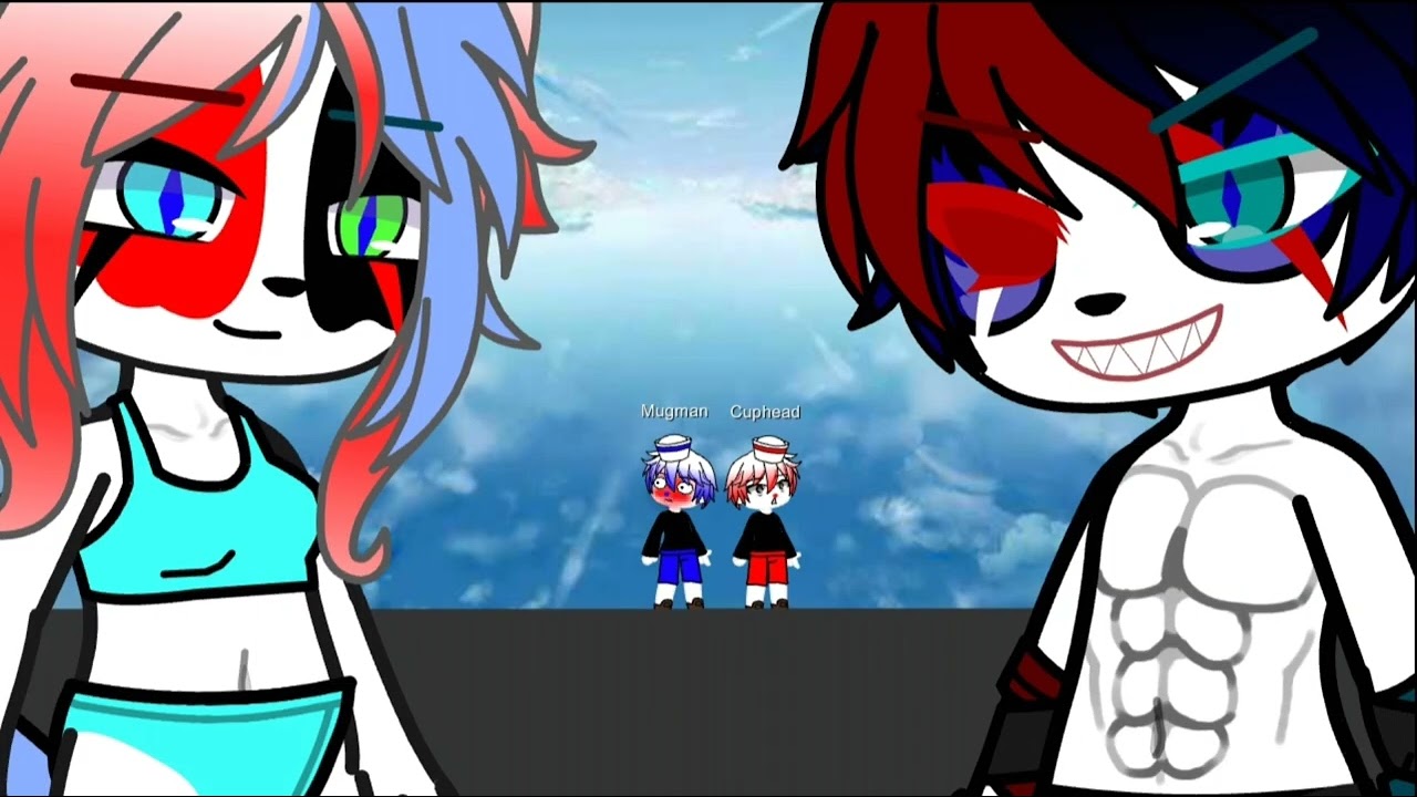 (gacha nebula) me and gaige vs cuphead and mugman [🇺🇲 and 🇸🇦]