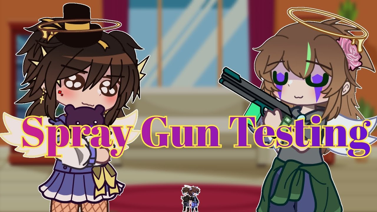 Gacha Plus Fnaf: Spray gun testing ||🇺🇸and🇷🇺||