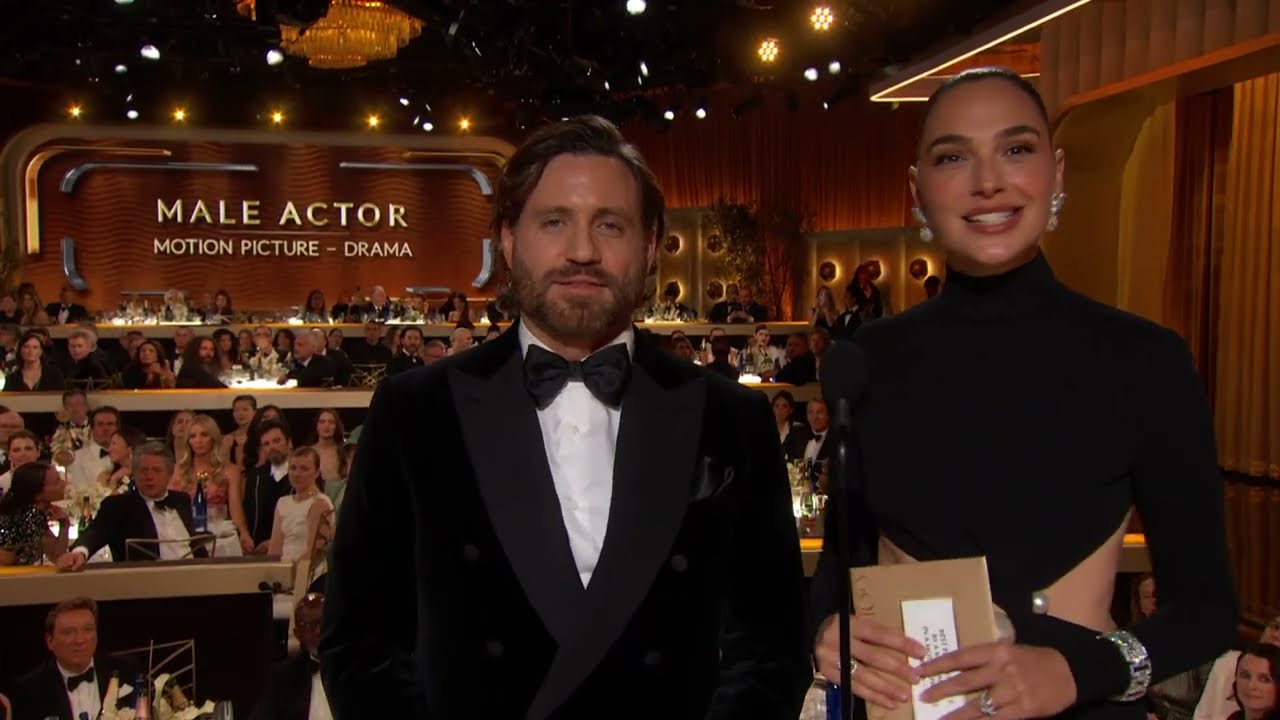 Gal Gadot and Edgar Ramírez Present Best Male Actor – Motion Picture – Drama | 82nd Golden Globes