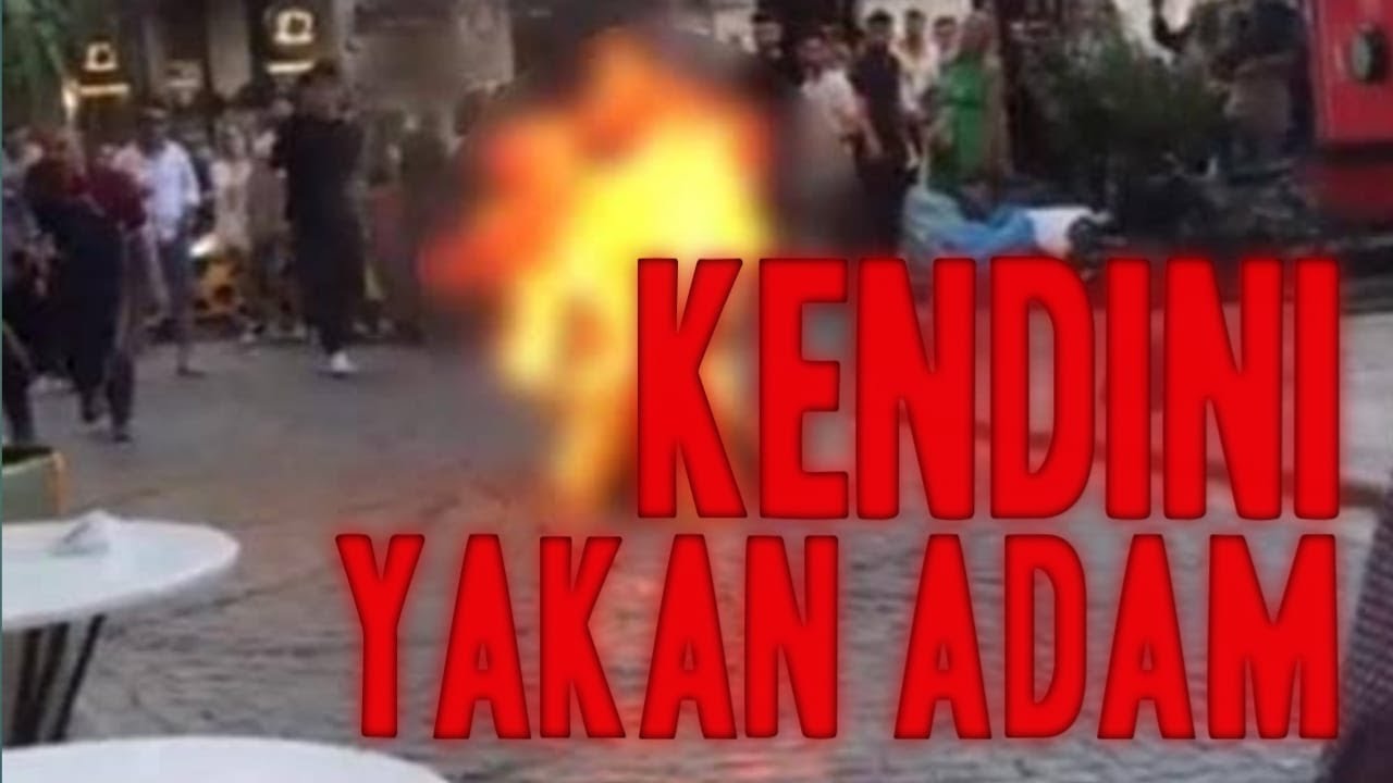 Galata'da Kendini Yakan Adam