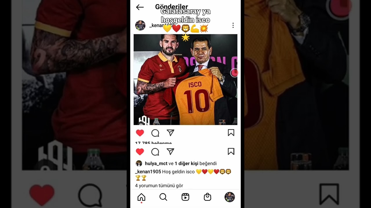 Galatasaray ya hoşgeldin isco 💛❤️🦁🔥💢🌟💢🔥💢💛❤️🦁🔥💢🌟💢
