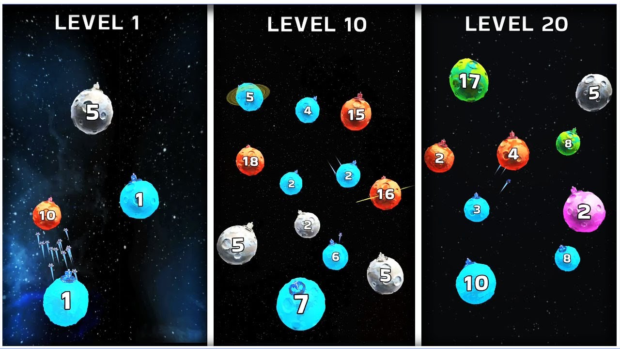Galaxy io - Gameplay Walkthrough - Levels 1-20
