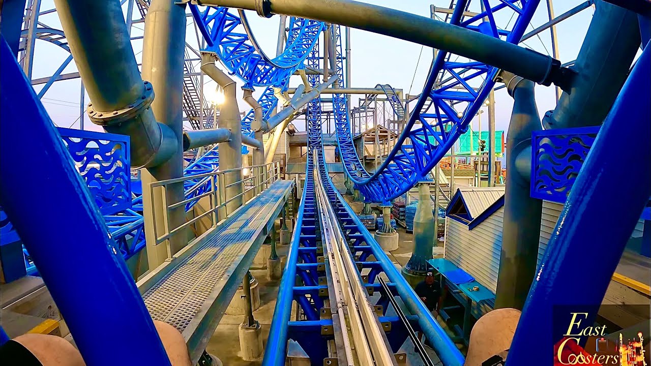 Galeforce POV 4K Front Row 60fps Playland's Castaway Cove Ocean City, NJ
