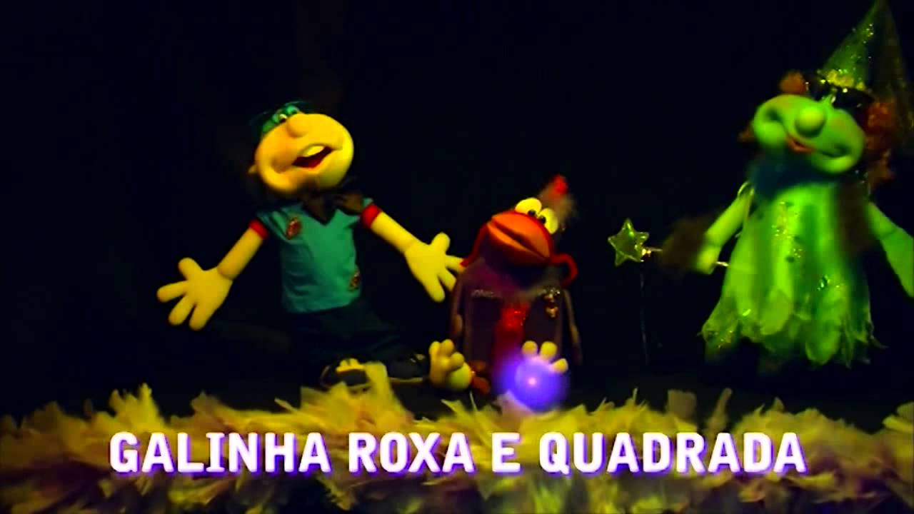 Galinha roxa e quadrada