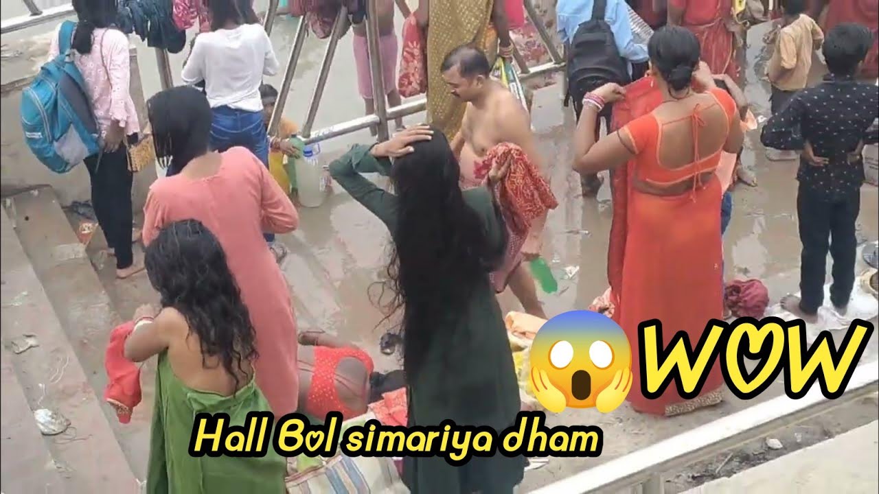 Ganga Ghat Mein snan karte hue video || simriya Ghat Mein snan karte hue shradhalu#simariya #ganga