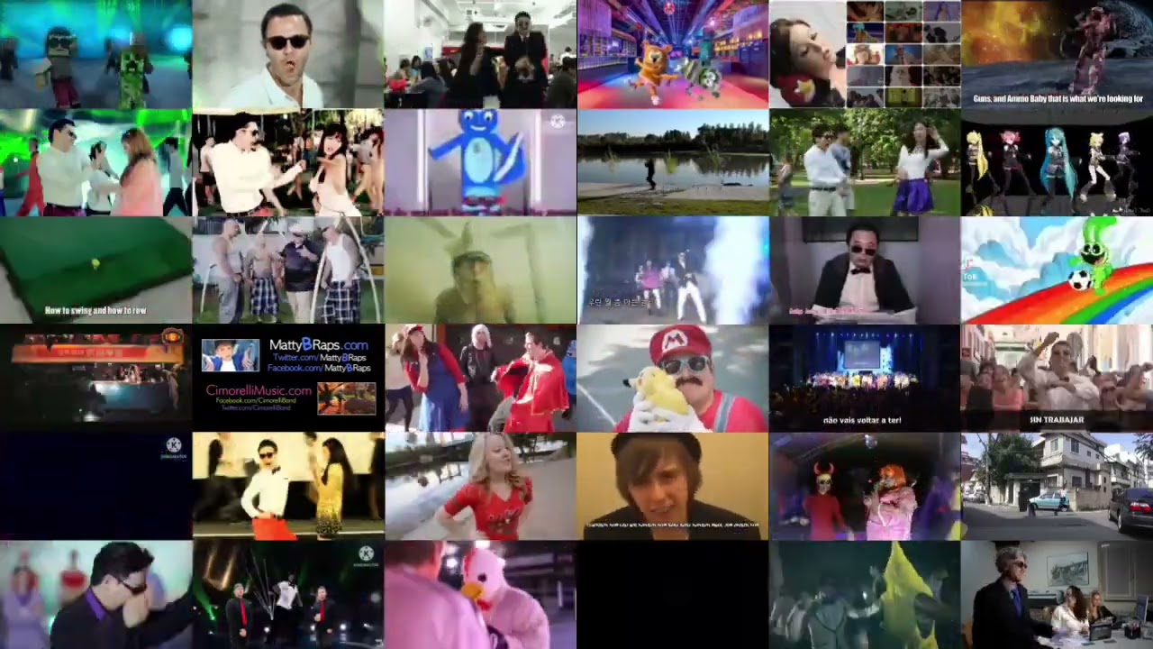 Gangnam Style 36 Parody Mashup