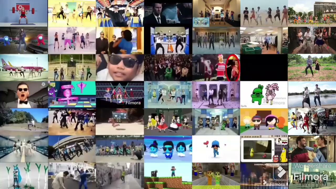 Gangnam style 49 Parody Mashup