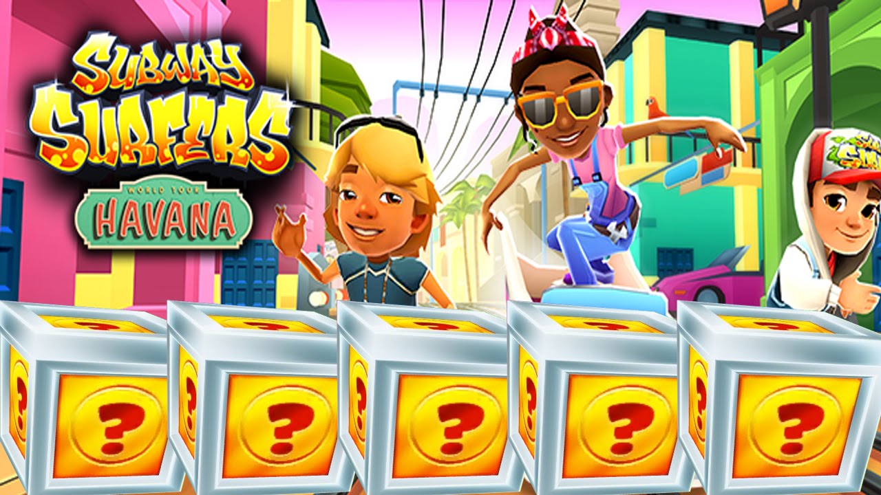Ganhando 5 Super Mystery Box no Subway Surfers Havana