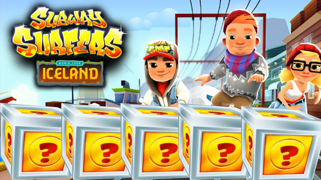 Ganhando 5 Super Mystery Box no Subway Surfers Iceland