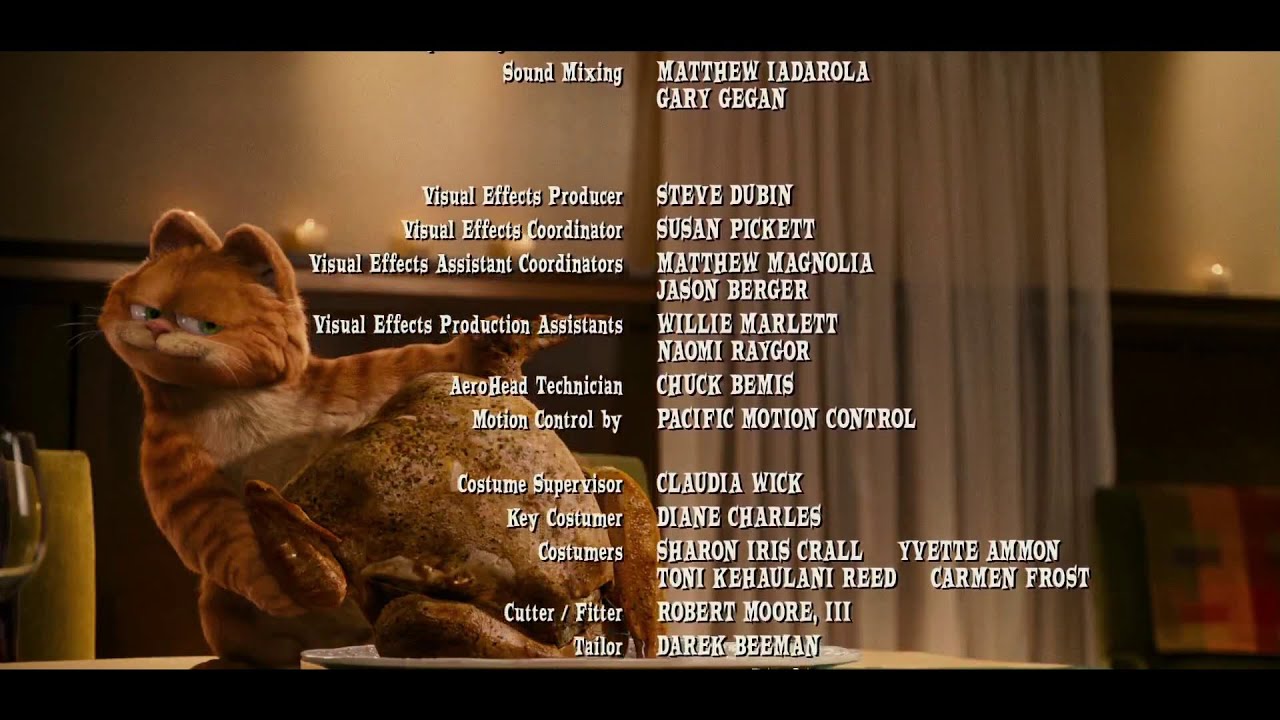 Garfield 2 - end credits scene
