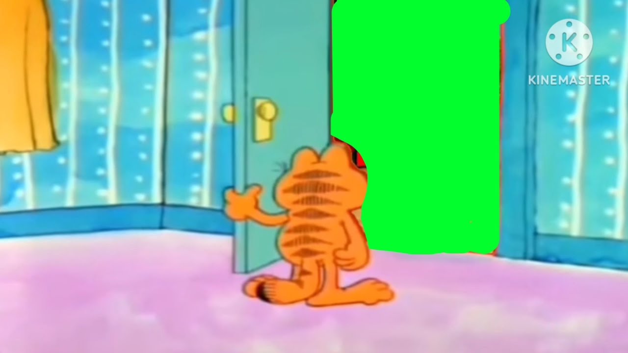 Garfield Door Green Screen
