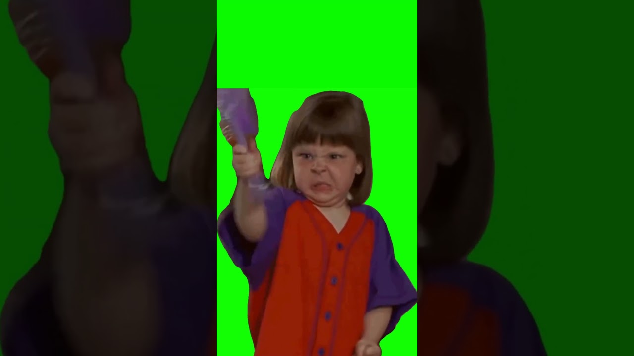 Garotinha com raiva Green Screen