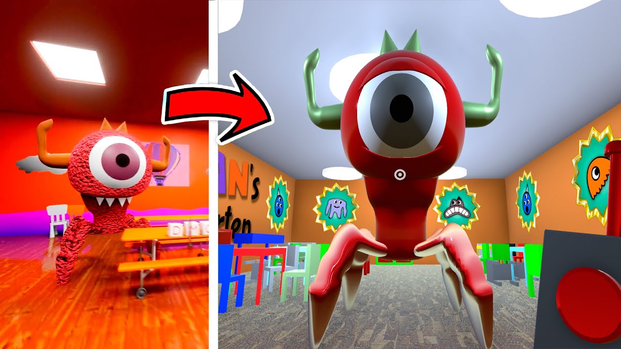 Garten of Banban 3 - Animation of an ARMORED ANT against a Game Engine