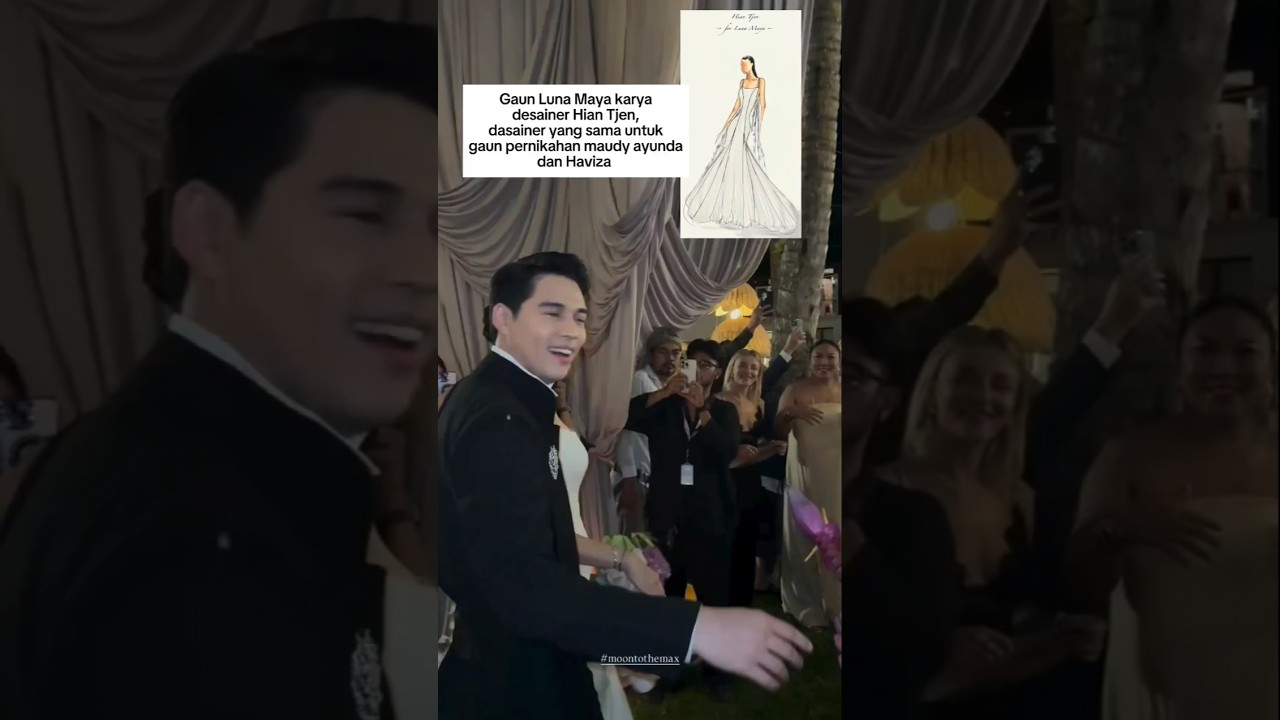 Gaun Luna Maya untuk resepsi pernikahannya karya Hian Tjen #lunamaya #maximebouttier