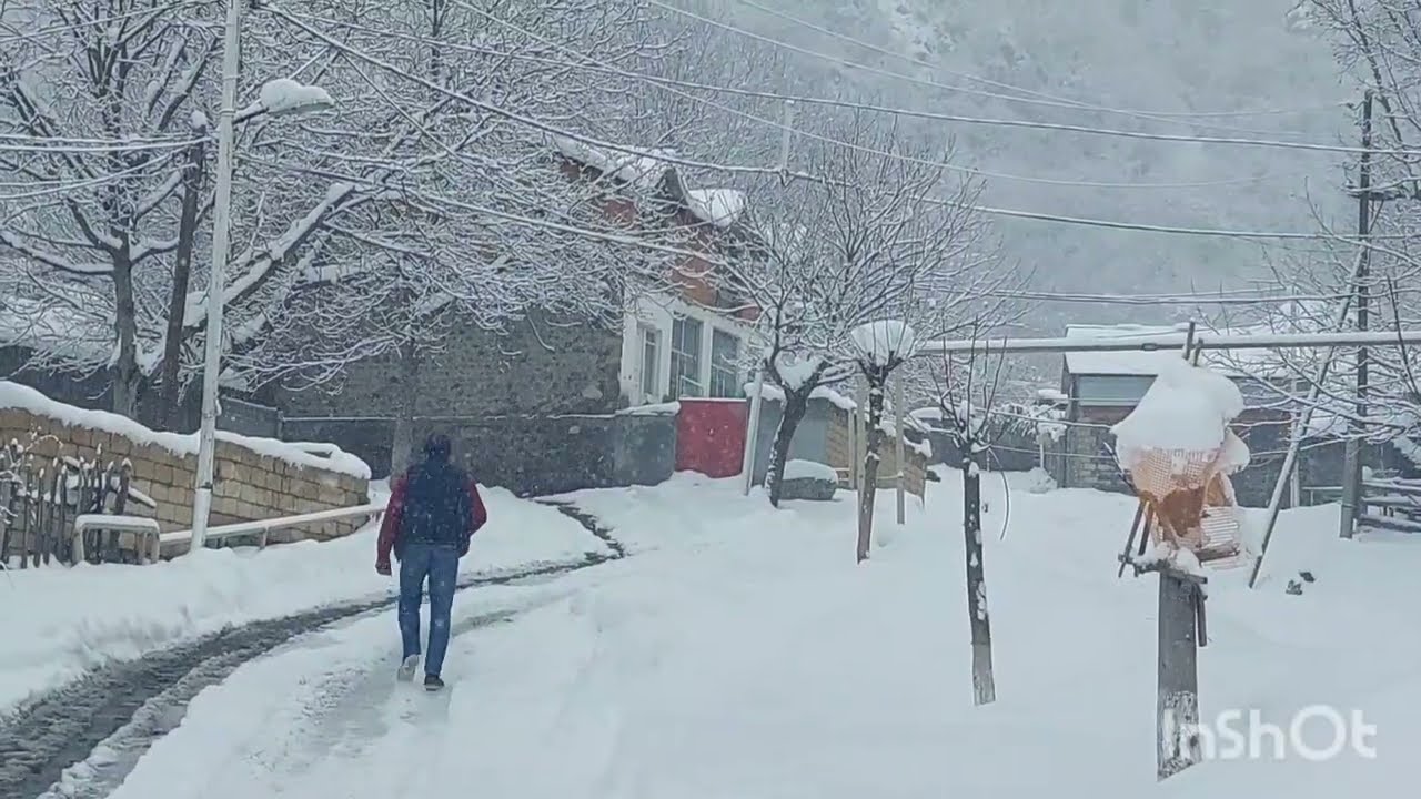 Güclü Qar  Yağdı Yollar Buz Bağladı 2022 Mart