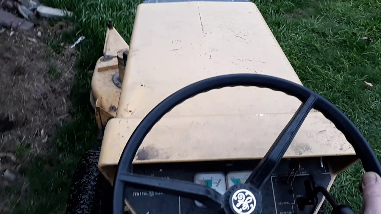 GE E-15 Elec-Trak mower deck test run