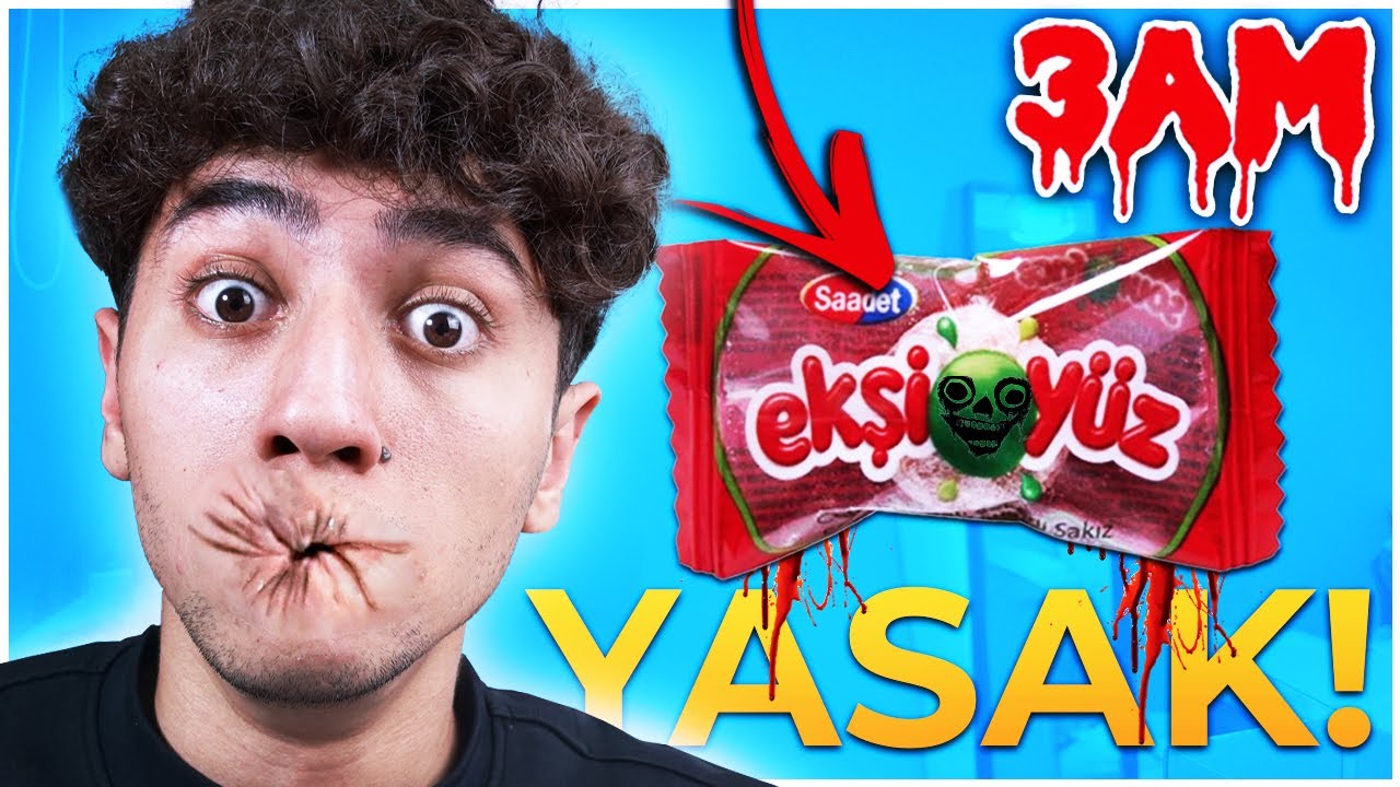 GECE 3'te YASAKLANMIŞ 10 TEHLİKELİ ŞEKERİ DENEDİM !! (SAKIN YEMEYİN)