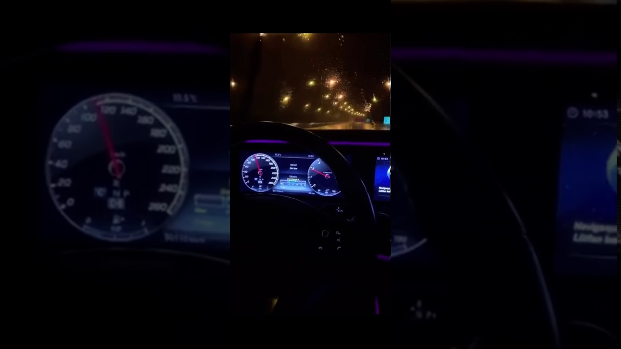#Gece #araç #snap, #yağmurlu hava ( #Mercedes.