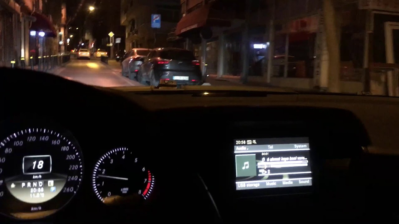 GECE GEZMELERİ MERCEDES C180 serisi SOKAKLARDA