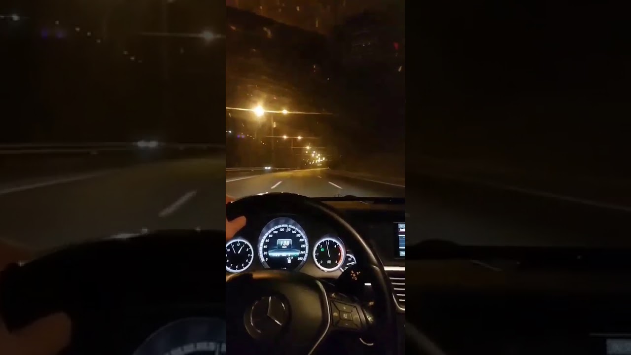 Gece gezmesi Mercedes e250 4 MATİC ceza suspus instagram story