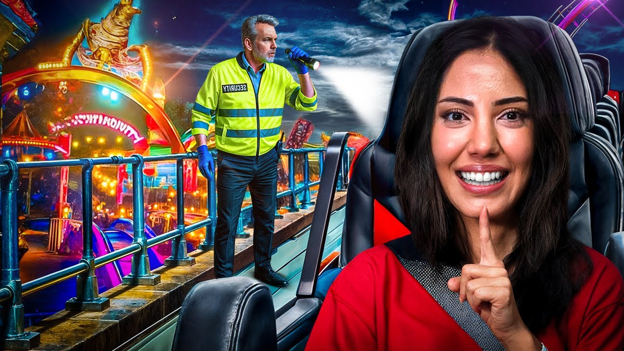 GECE GİZLİCE EĞLENCE MERKEZİNDE KALDIK !!? (YAKALANDIK) ​⁠