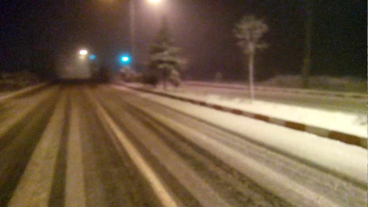 Gece karlı yolda 6 km yürüme