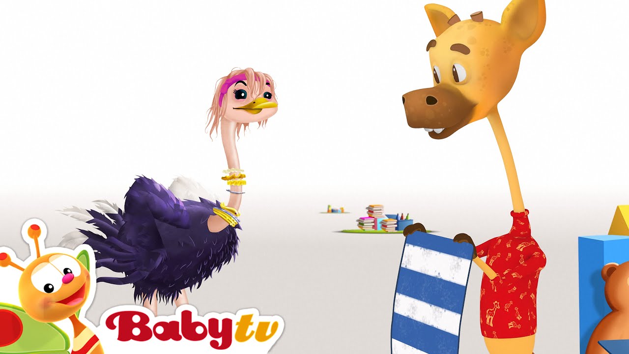 Gee-Raffa - Ostrich and the Towel  🤩| Summer Fun 😎 | Cartoons for Kids @BabyTV