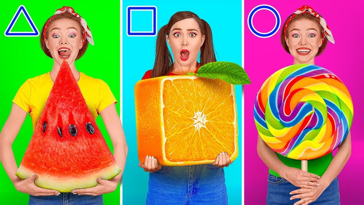 GEL DE YEME || Yemeyi Son Bırakan Kazanır! 123 GO! FOOD Geometrik Şekilli Yiyecek Kapışması