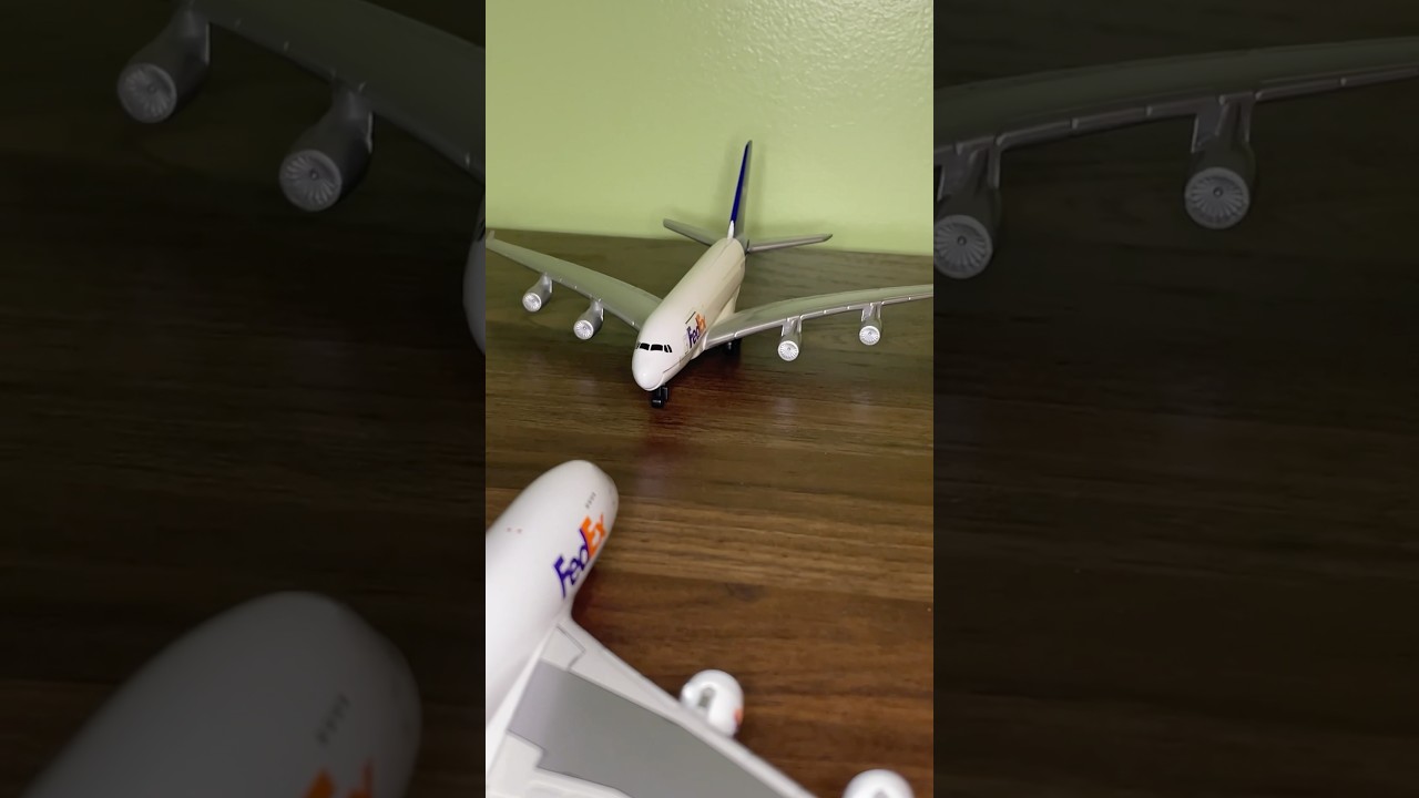 Gemini Jets vs Daron FedEx A380 👀 #fedex #a380f #airbus #geminijets #daron #aviation #plane #shorts