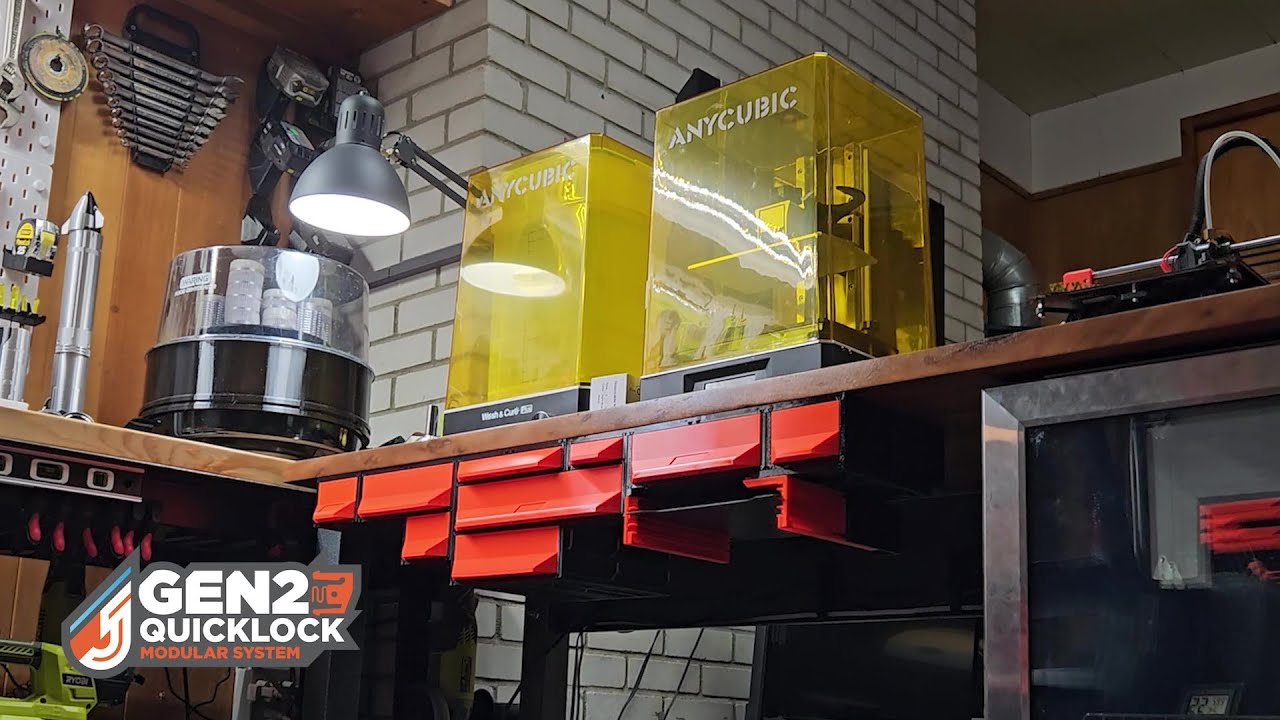 GEN2 QuickLock 3D Printed Modular Storage System