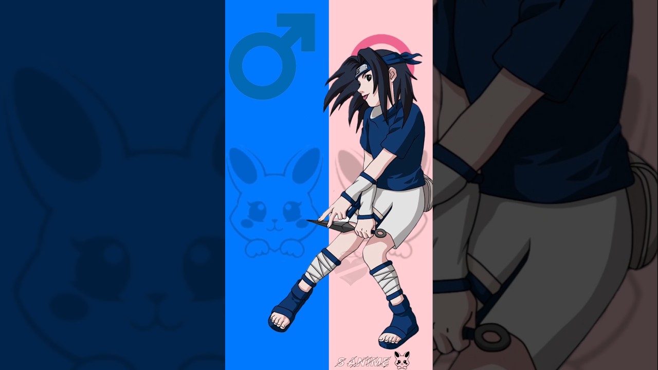 Gender Swap ] Sasuke female version 🥵 chenge #shorts #ytshorts #naruto #genderswap #sanime