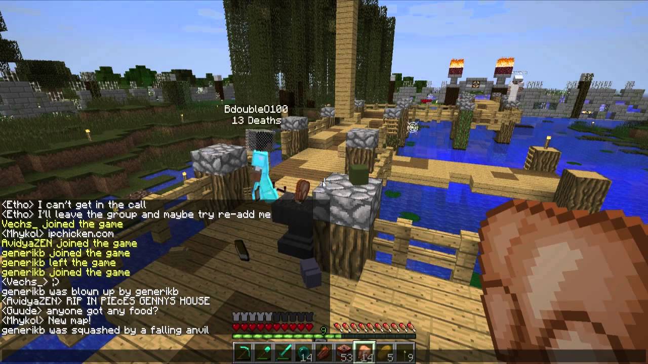 GenerikB squished by Etho's Anvil on the Mindcrack server