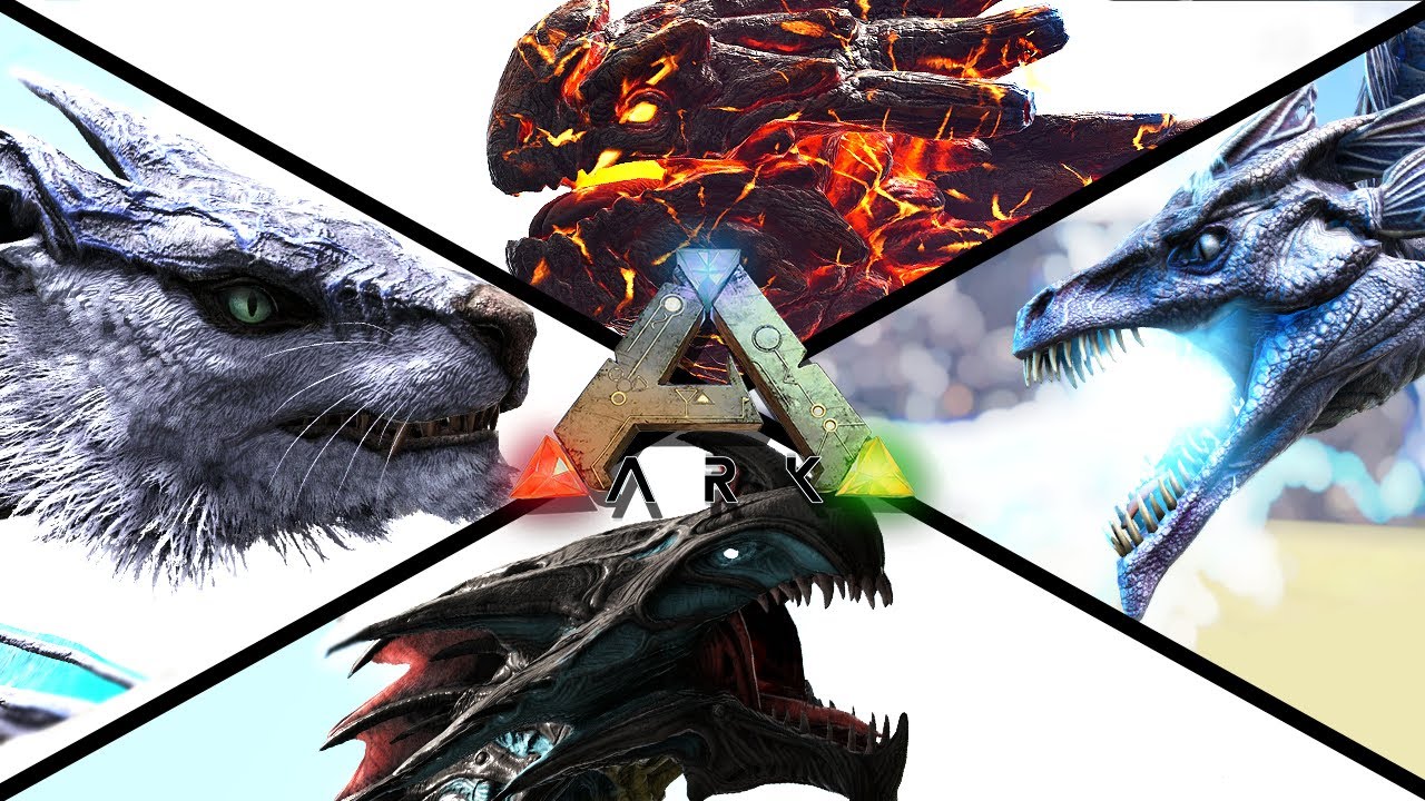 GENESIS vs EXTINCTION vs ABERRATION vs SCORCHED EARTH | ALL DLC CREATURE BATTLE | ARK