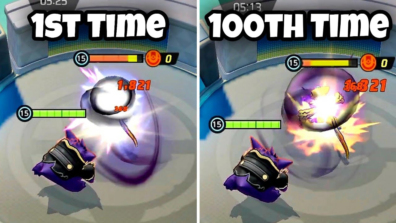 Gengar 1st Time vs 100th Time | Pokemon UNITE clips
